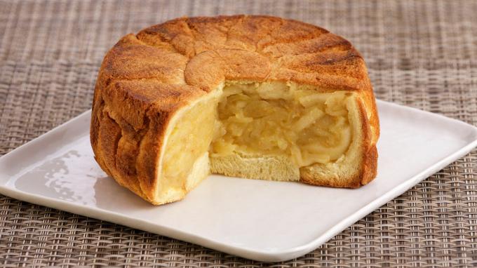 Vācu ābolu pīrāgs. Tā vietā, lai testa - parasto maizi. Fotogrāfijas - Yandex. bildes